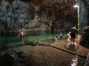 Jeden z Yucatánských cenotes