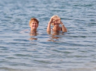 I v říjnu jsme se v jezeru Aidar Kul krásně vykoupali