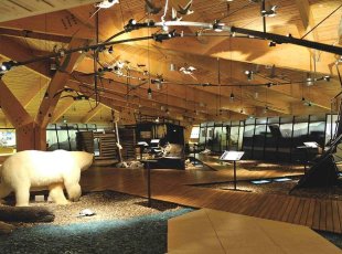 Uvnitř svalbardského muzea