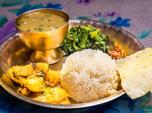 Dal bhat, jídlo oblíbené v celé indii